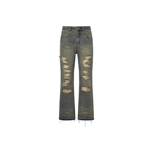 ROCAWEAR Винтажные промытые синие унисекс джинсы