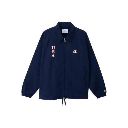 Champion FW24 Куртки и Пальто Унисекс Темно-Морской Синий