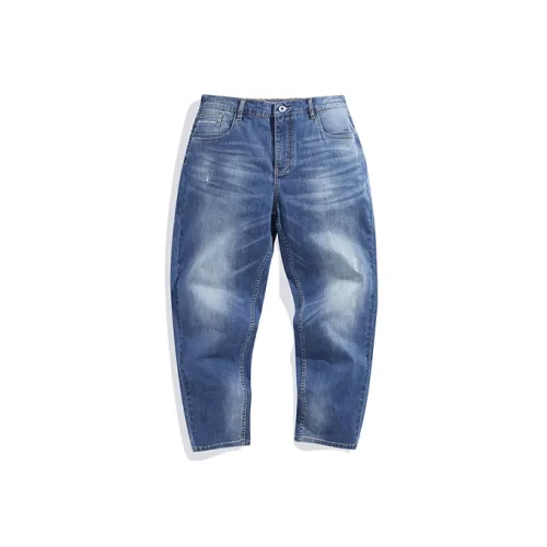 PEACEBIRD MEN Джинсы синие, партия 1, облегающие, tapered, мужские