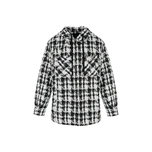 YLDP Куртки Пальто Унисекс Черный Белый