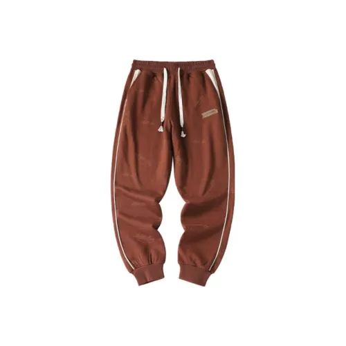 LAMLICKA Повседневные брюки Унисекс Коричневый