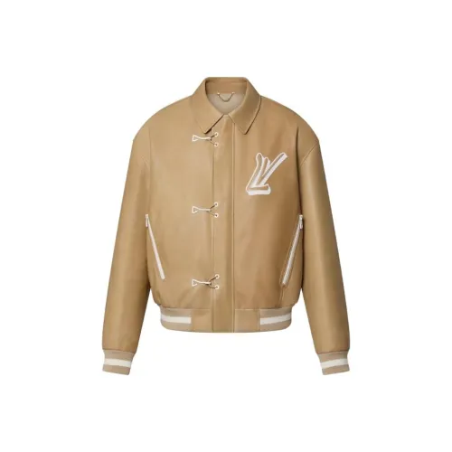 LOUIS VUITTON FW23 Кожа Куртка Мужская Хаки