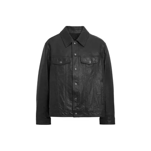 COACH SS24 Кожаная куртка мужская черная