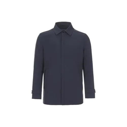 BRAUN BUFFEL Пуховик Мужской Темно-синий