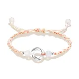 S990 Серебряный-Галактический Huan Кольцо Браслет (Розовый)