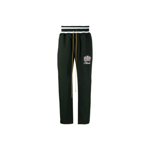 RHUDE Зеленые Мужские Вязаные Спортивные Штаны