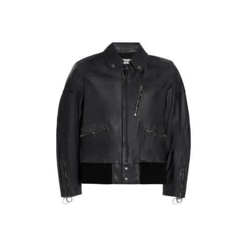 COACH Кожа Куртка Мужская Черная