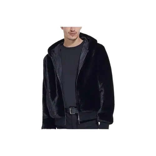 THE KOOPLES Мужская черная меховая одежда