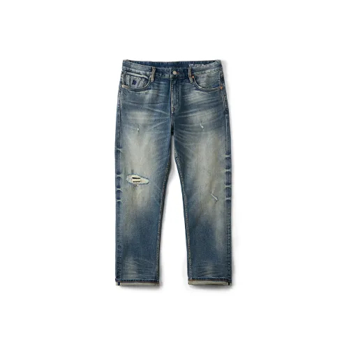 SIMWOOD Джинсы Мужские Промытые Винтаж Синий