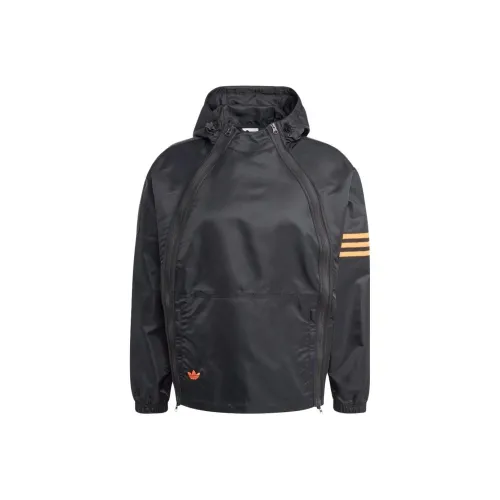 Adidas Originals Dual Zip Windbreaker Черный Мужской Тренч
