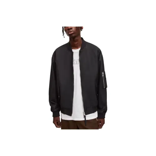 ALLSAINTS Кожа Куртка Мужская Черная