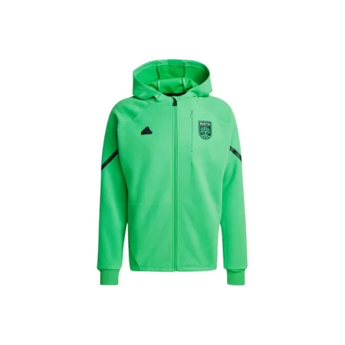 Adidas Austin FC Дизайнерский для Gameday Anthem Куртка Куртки Пальто Мужской Зеленый