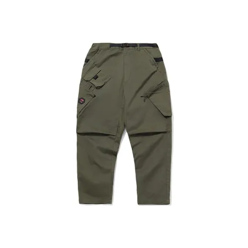 LINING Темно-оливково-зеленые Мужские Повседневные Штаны