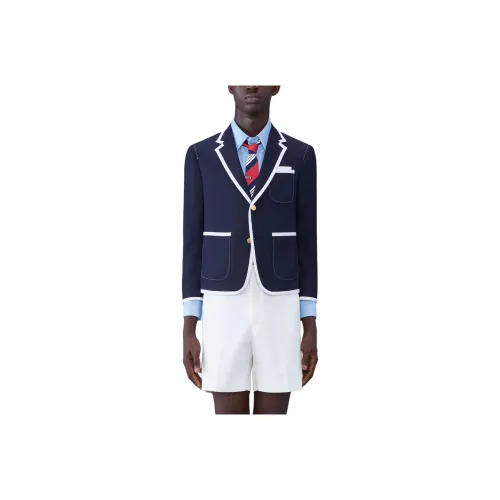 THOM BROWNE· Твил Tipping Sack Sport Пальто Куртки Пальто Мужской Синий