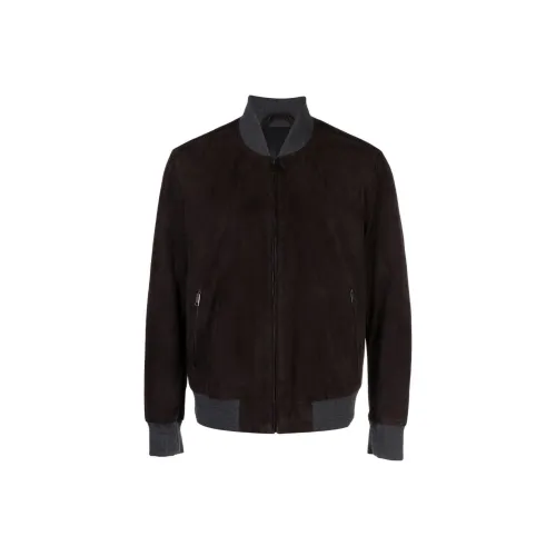 BRIONI Кожа Куртка Мужская Cedar Brown