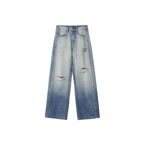 66/ROUTE 66 Светло-синие унисекс джинсы