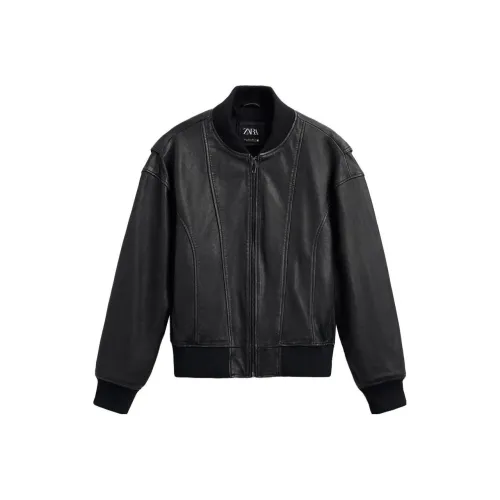 ZARA Черные Мужские Кожаные Куртки