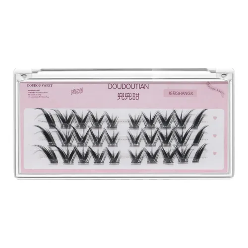 DOUDOUTIAN Лиса And Бабочка Сегментированный Диагональный Летающий Накладные ресницы Клей Версия