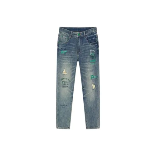 DILLO SS25 Джинсы Мужские Серый Синий