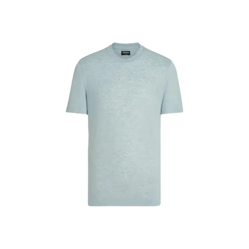 Ermenegildo Zegna Светло-синие Мужские T-рубашки