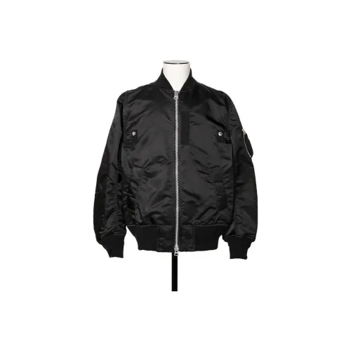 Sacai SS24 Хлопковый пуховик Мужской Черный