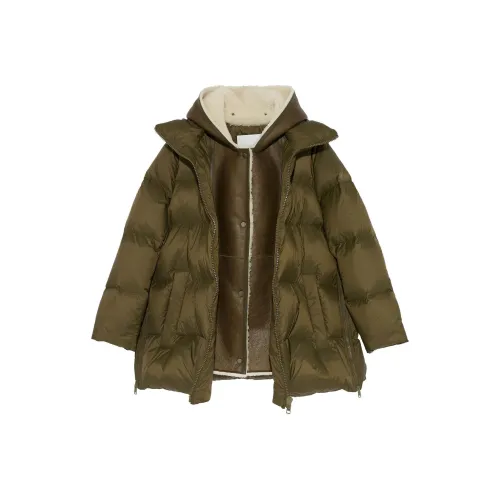 Yves Salomon FW24 Пуховик Мужской Оливково-зеленый