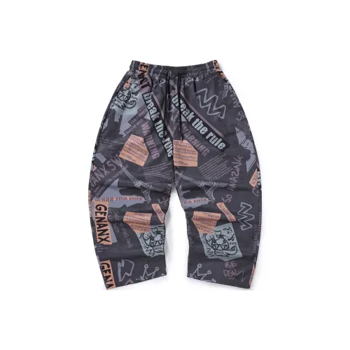 GENANX Повседневные брюки Унисекс Темно-серый