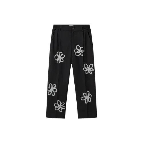 MODITEC Прямой крой Брюки Повседневные Унисекс Черные