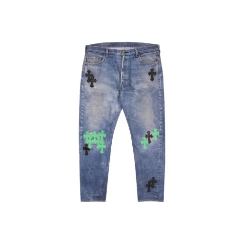 Chrome Hearts Джинсовый синий Мужские Джинсы
