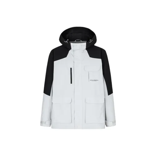 CHAOJIANTA Куртки и пальто Мужской Парковый Серый Основной Черный