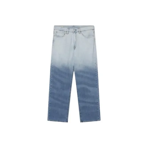 Levis Синие Белые Мужские Джинсы