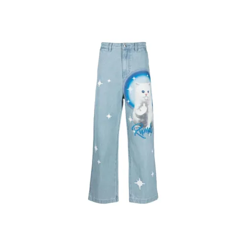 RIPNDIP совместный бренд Светло-синие Мужские Джинсы