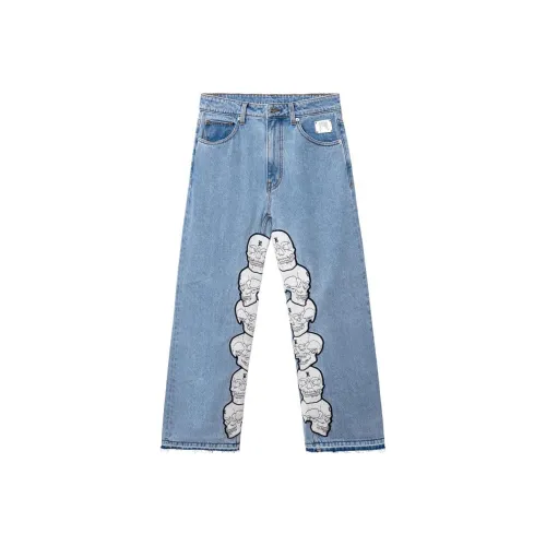 Revenge Death Note Collaboration Индиго Унисекс Джинсы