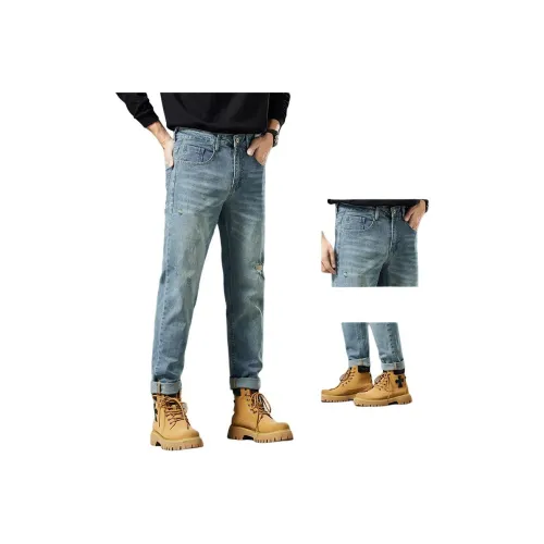 DABAISHA Джинсы Мужские Светлый Выстиранный Цвет