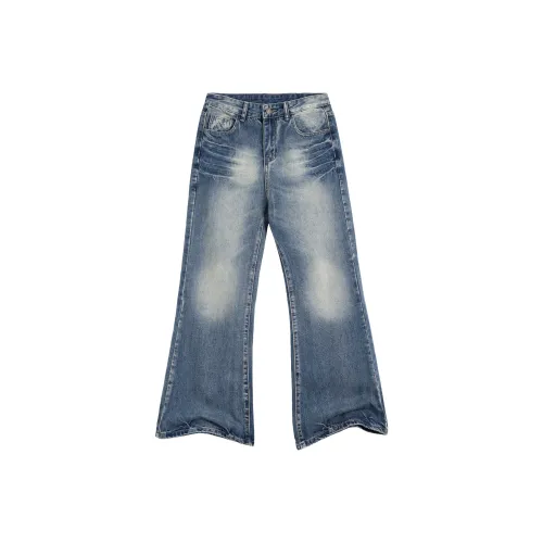 HEIYIXIANSHENG Синий Мужской Джинсы