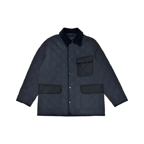 Burberry FW23 Хлопковый пуховик Мужской Темно-синий