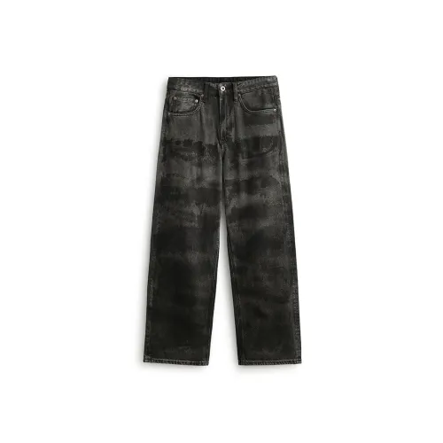 ZENGZHI Джинсы Унисекс Dirty Черный