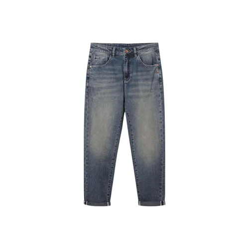 The Legend Of The Cloth Свободный крой Straight Джинсы Мужские Синие