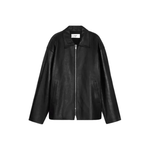 CELINE Новый MEN'S COLLECTION Мальчик Кукла Черный мужской Кожаные куртки