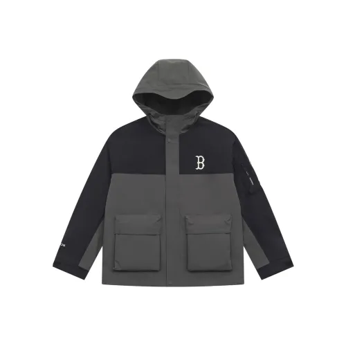 MLB Boston Red Sox Basic Collection SS25 Ветрозащитные Куртки и Пальто Унисекс Темно-Угольный Серый