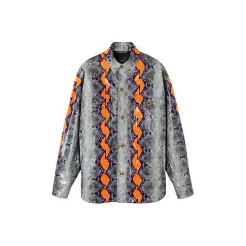 VERSACE Многоцветные Мужские Кожаные Куртки