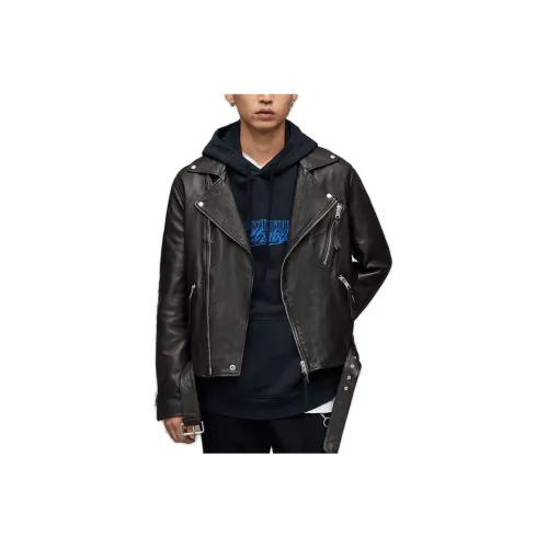 ALLSAINTS Черные Мужские Кожаные Куртки
