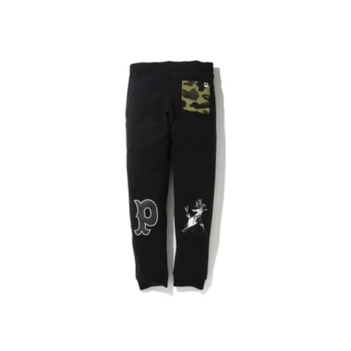 A BATHING APE BAPE BLACK Мужские Вязаные Спортивные Штаны