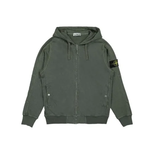 STONE ISLAND Зеленый Мужской Куртки