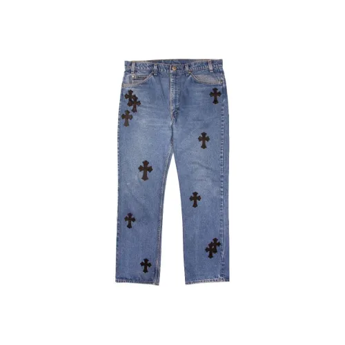Chrome Hearts Джинсовый синий Мужские Джинсы