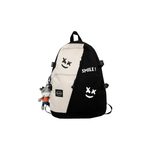 BUBM Нейлон Рюкзак Унисекс Белый Синий Белый Черный