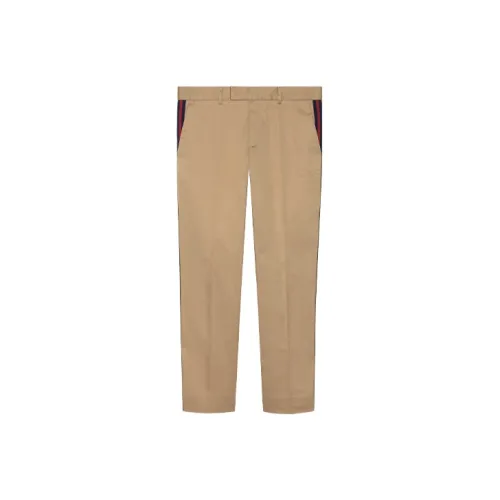 GUCCI Khaki Мужские Повседневные Штаны