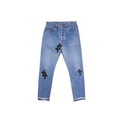 Chrome Hearts Джинсовый синий Мужские Джинсы