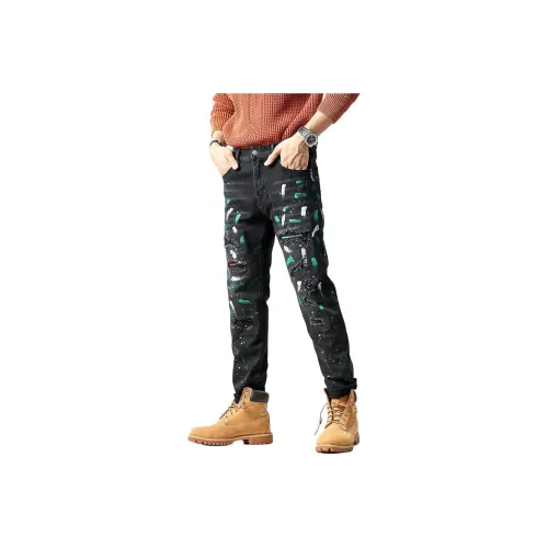 DABAISHA Черные Мужские Джинсы