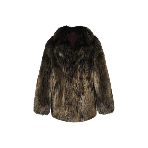 LOUIS VUITTON FW22 Тёплый мех Мужской Коричневый